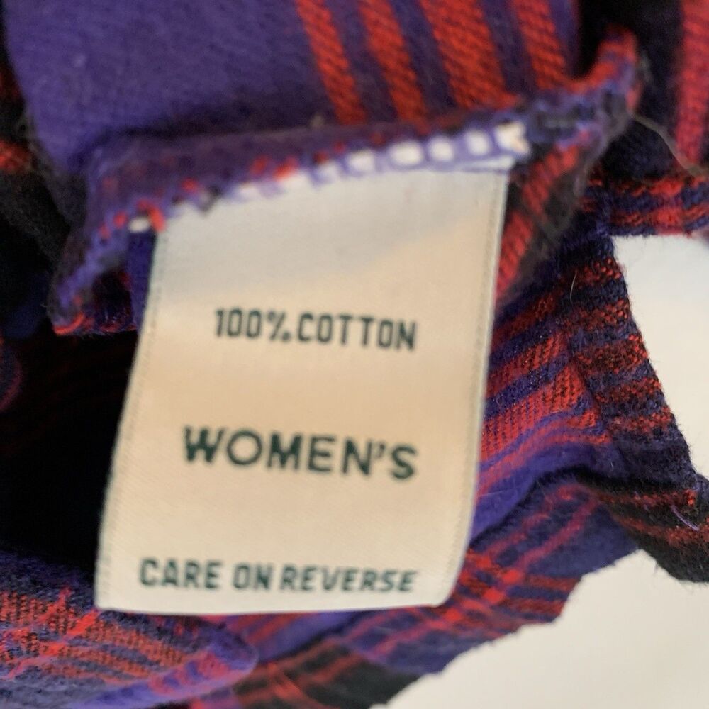LL Bean Pajama Set Women XL Purple Plaid Flannel Comfy Cozy Cabin Sleep - Picture 5 of 10